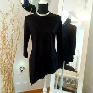 CHICO'S ANGLED TUNIC BLACK